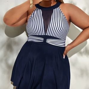 shein navy 2 piece swimsuit